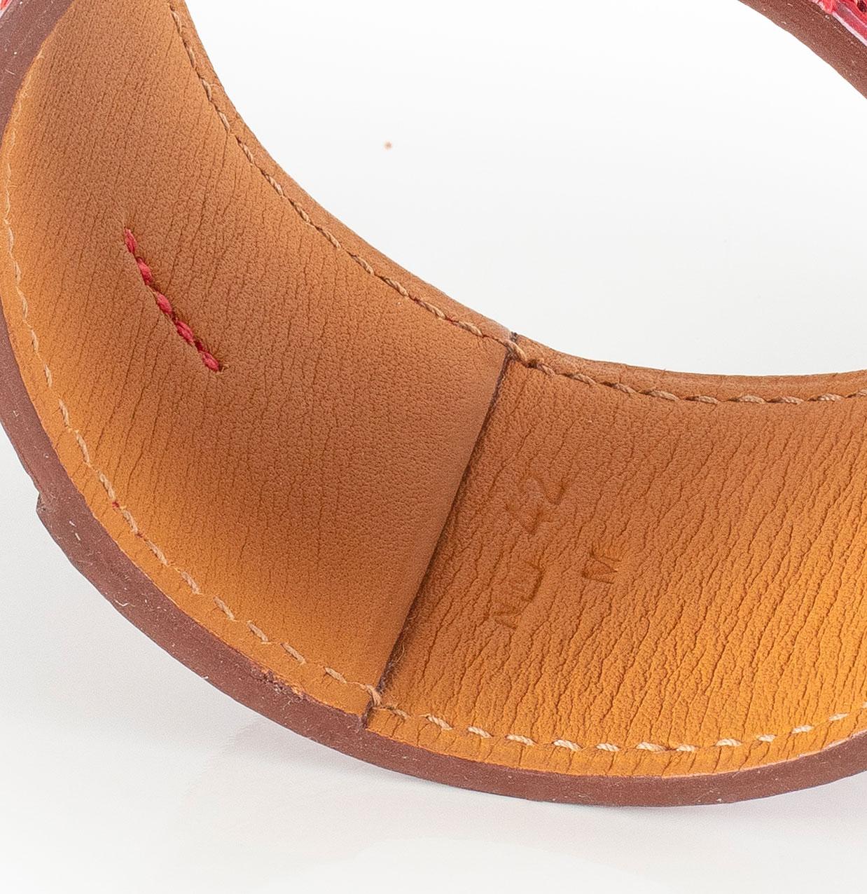 Auth. Hermès BRACELET - NEO - Alligator - Red Vivid - 70-35mm - New For Sale 10