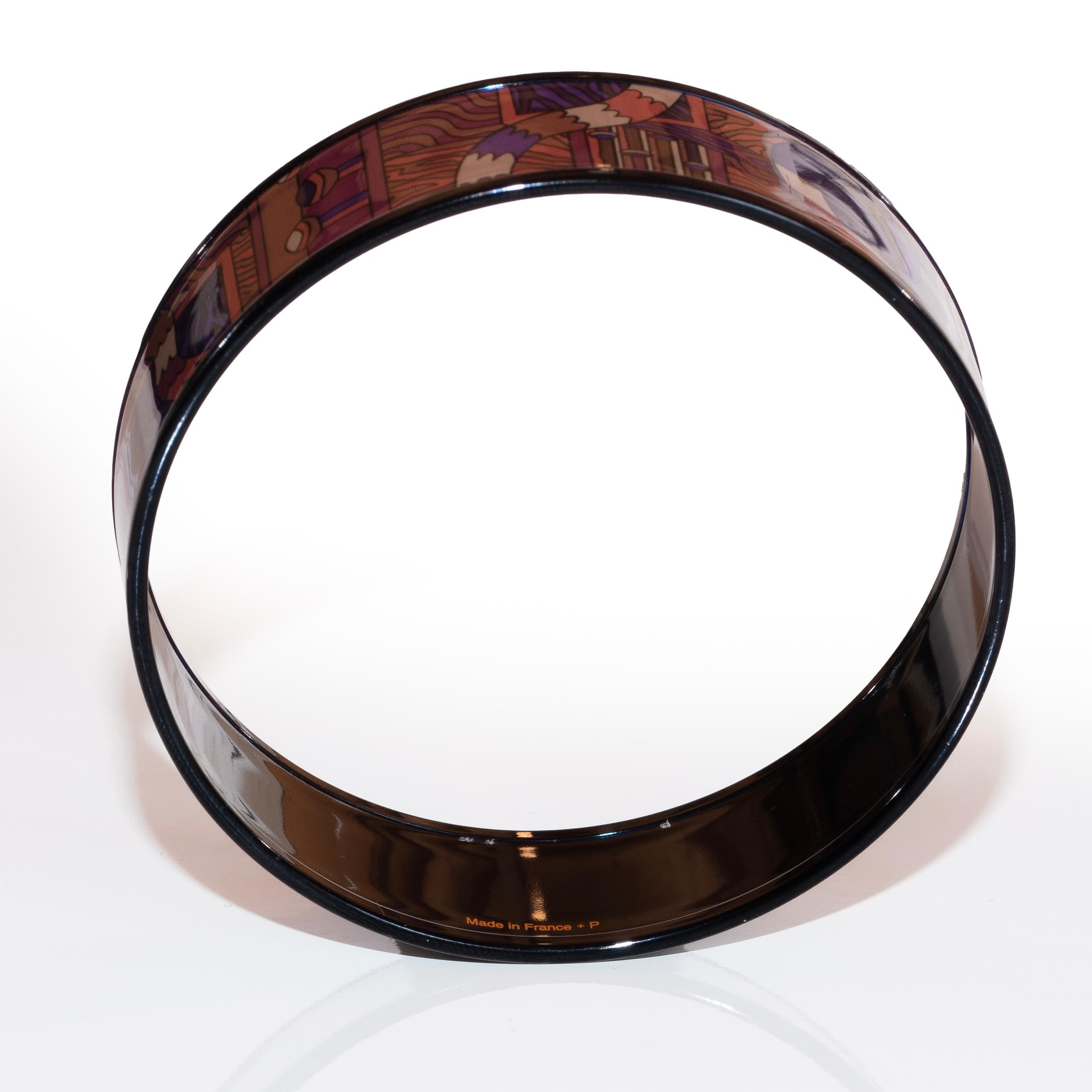 Auth. Bracelet Hermès - Point D' Orgue - PVD - 70-20mm - Dark Purple Wine - New Neuf - En vente à Ottawa, CA