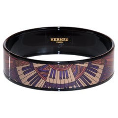 Auth. Bracelet Hermès - Point D' Orgue - PVD - 70-20mm - Dark Purple Wine - New