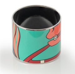 Auth. Hermès BRACELET Quadrige Moderne - ESP - Rose Green - 70-60mm - New