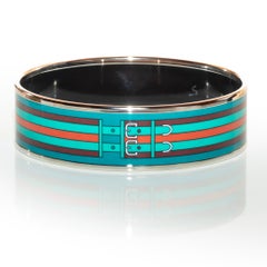 Auth. Hermès Bracelet - Robacar - ESP - 65-16mm - Teal Orange - New