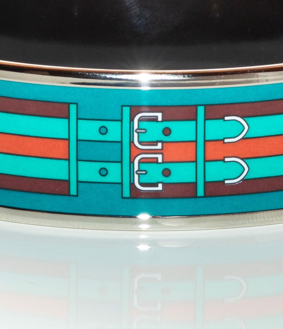 Aut. Hermès Pulsera - Robacar - ESP - 65-16mm - Naranja Teal - Nuevo en venta 2