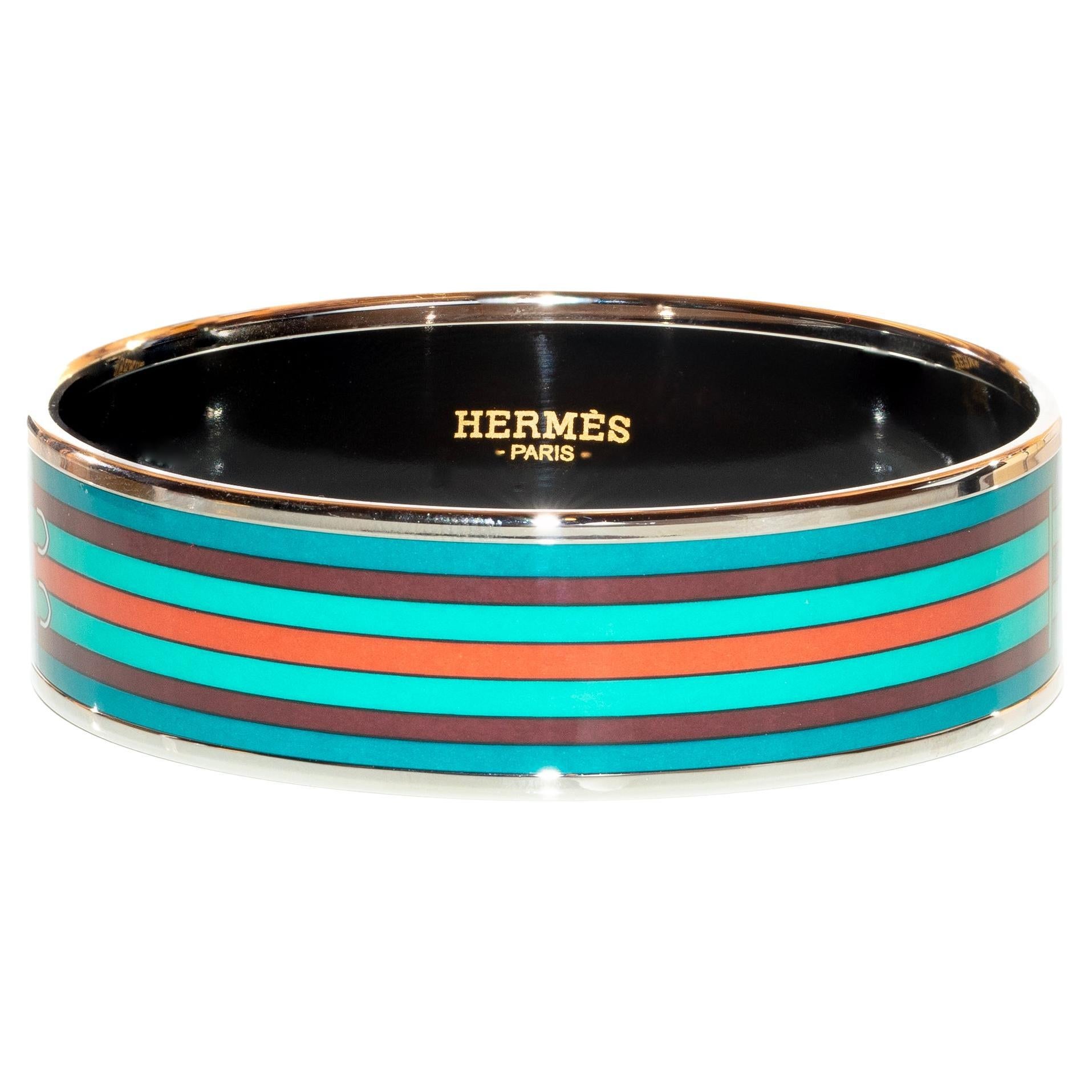 Aut. Hermès Pulsera - Robacar - ESP - 65-16mm - Naranja Teal - Nuevo