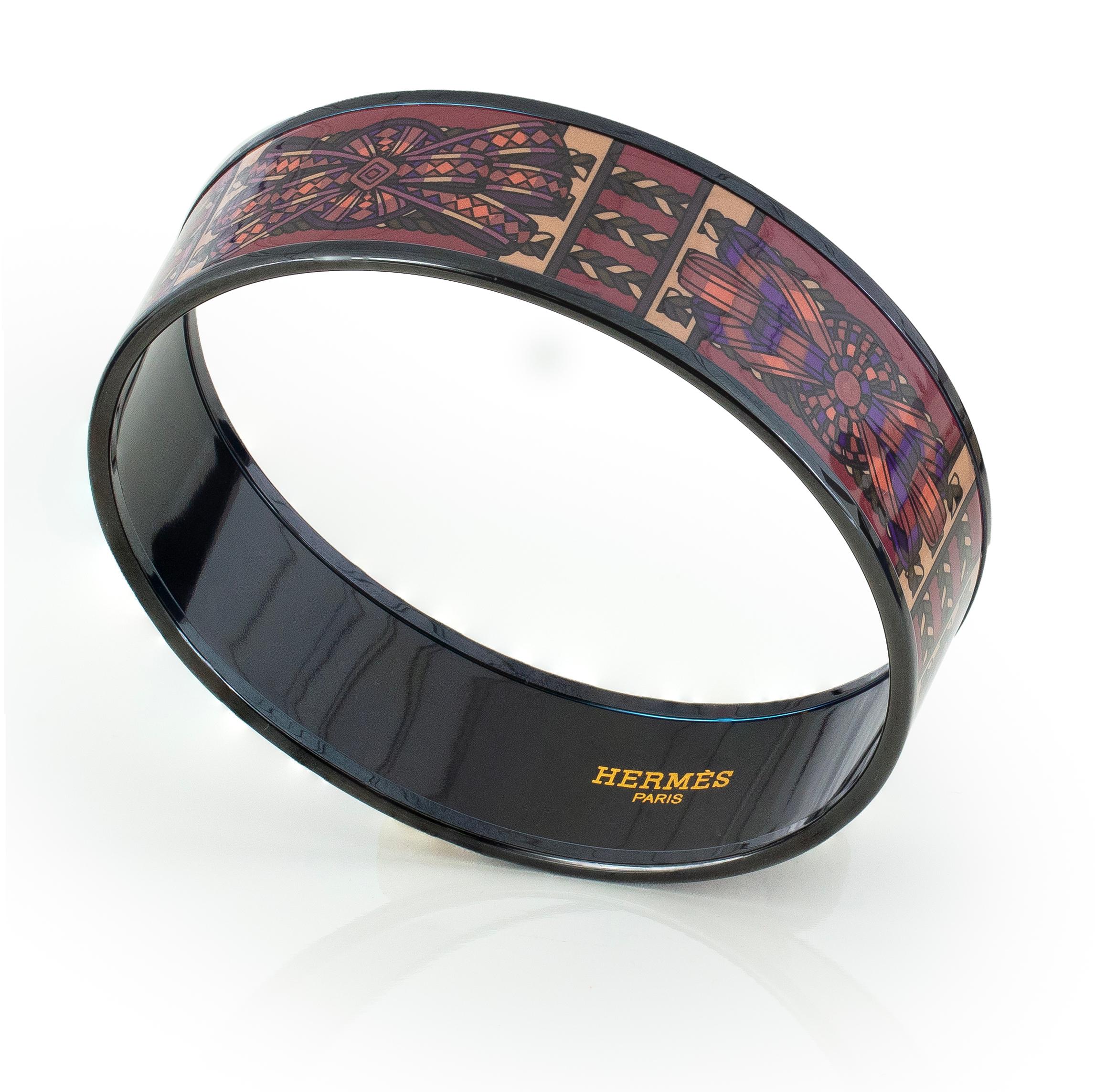 Auth. Hermès Bracelet Rubans de Cheval - PVD - Surteint Wine - 65-17mm - New Neuf - En vente à Ottawa, CA