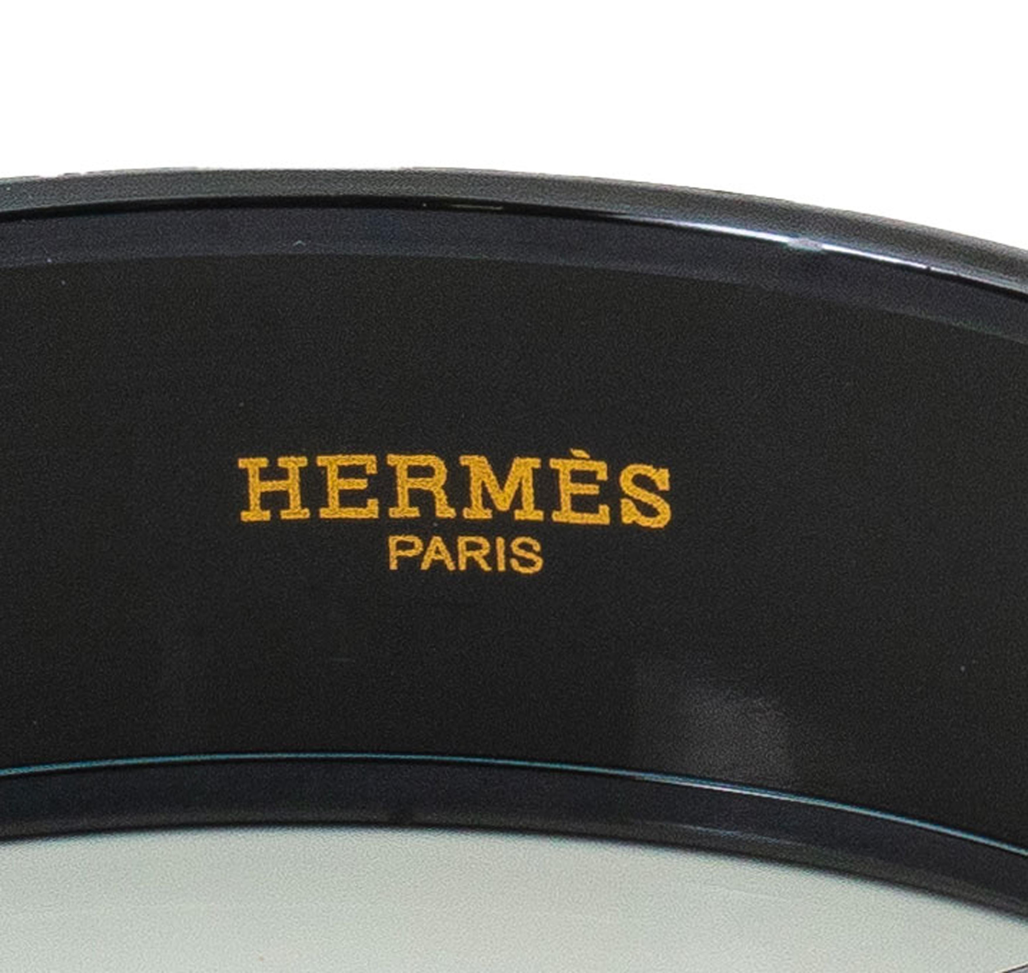 Auth. Hermès Bracelet Rubans de Cheval - PVD - Surteint Wine - 65-17mm - New Pour femmes en vente