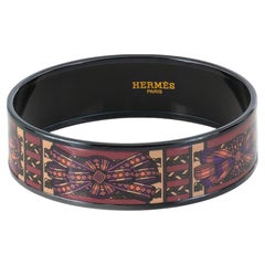 Auth. Hermès Bracelet Rubans de Cheval - PVD - Surteint Wine - 65-17mm - New