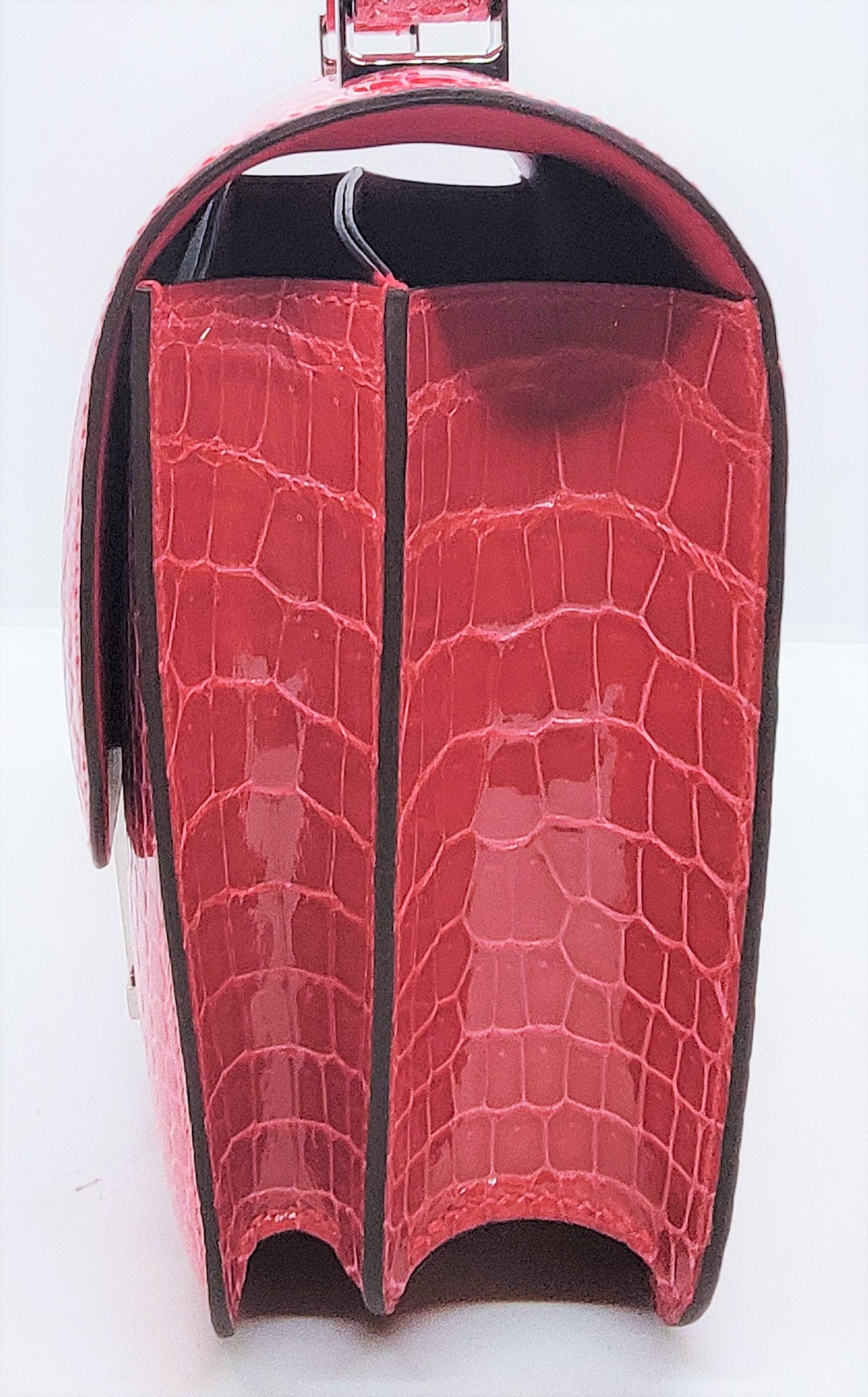 Auth Hermes Constance 24 Alligator Shoulder Bag Brand New en vente 4