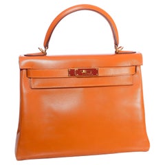 Autor. Hermes Kelly Tasche Kalb Kamel - 28cm - Mint Demo - Neu