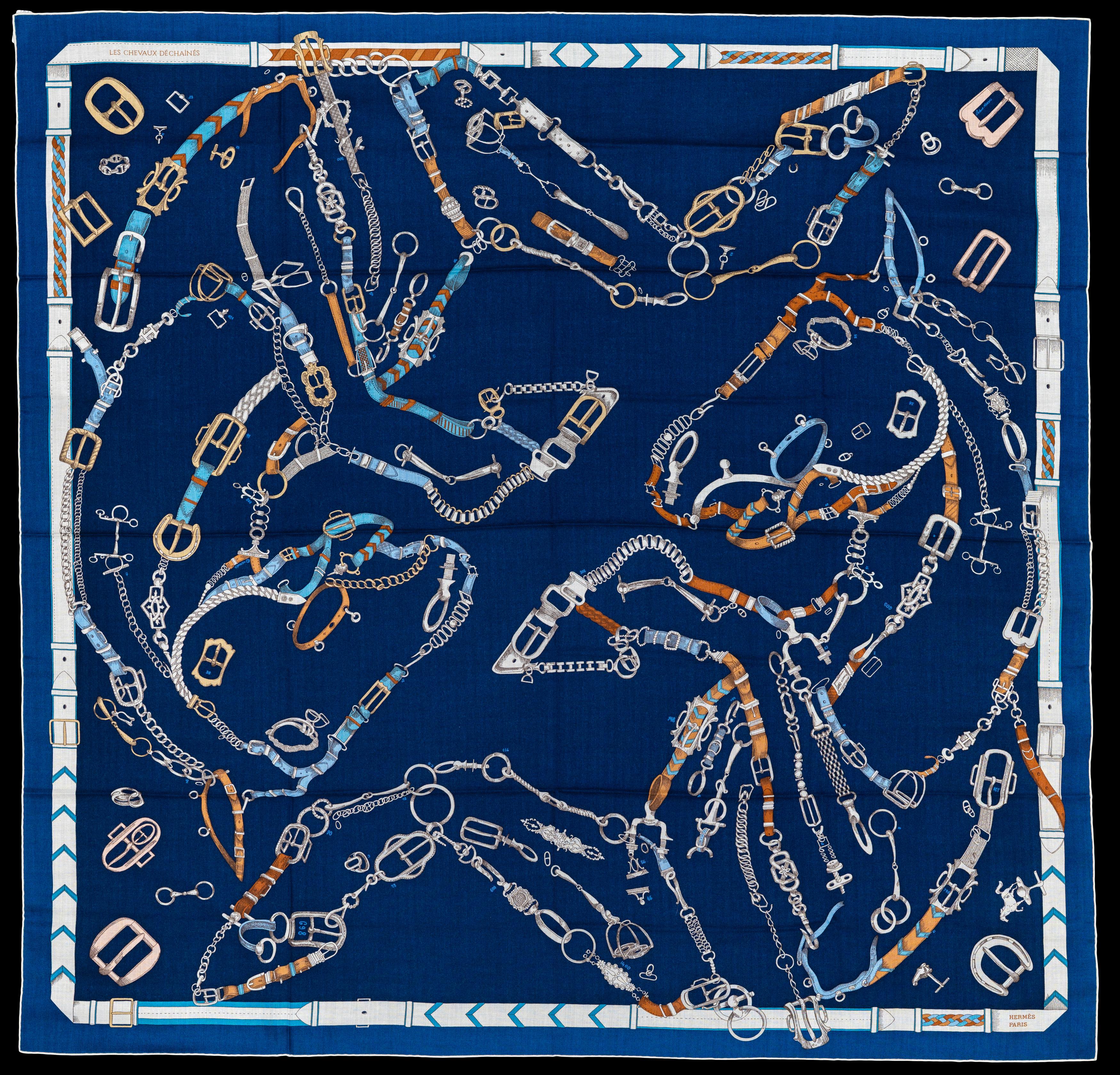 Les Chevaux Déchaînés - Chal CS140 Cachemira Seda - Marine Foncé Blanc - NWSTS - 2504191746

Marca: Hermès
Tipo/Modelo: Chal 140 Cachemira Seda
Artista: Octave Marsal
Tamaño: 140 cm x 140 cm / 55 in x 55 in
Color: Azul marino, Blanco
Tejido: 70%