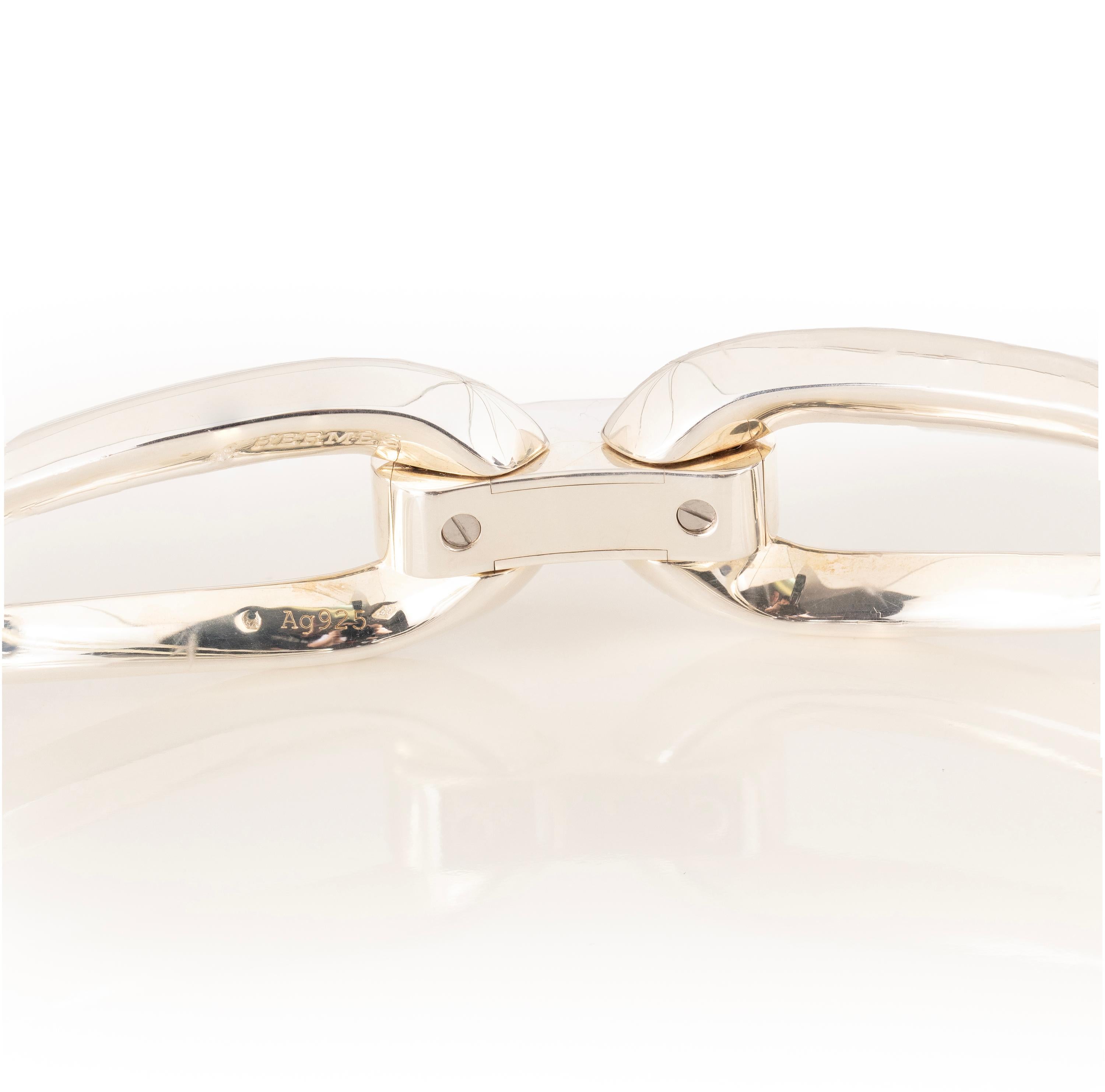 Auth. COLLIER HERMES - ETREINTE - Argent massif 925 - 162gr - Rare en vente 4