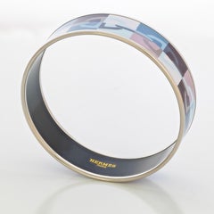 Auth. Hermès Optique Chaîne d’Ancre Bracelet - Rose Pâle Bleu-Gris Étoupe - New