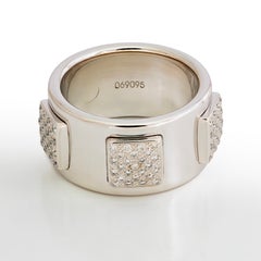 Auth. Hermès Paname GM Rigide Ring – 18K White Gold - Diamonds 0.66Ct - NEw Rare