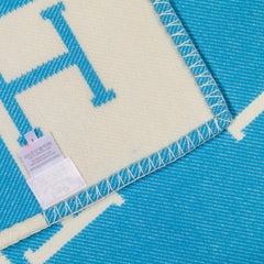 Aut. Manta para bebé Hermes Plaid Avalon – 135 x 95 cm - Genévrier Blanc - Nueva