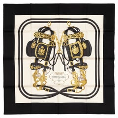 Auth. Hermes Scarf - Brides de Gala - Noir Creme Gold - New with Store Tag