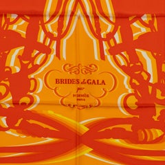 Auth. Hermès Scarf Brides de Gala Shadow - Soleil Orange Yellow - New Care Tag
