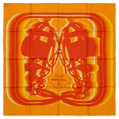 Auth. Hermès Foulard Brides de Gala Shadow - Soleil Orange Yellow - New Care Tag