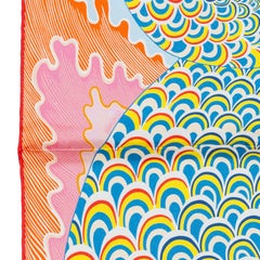 Auth. Hermès Scarf Cheval Sirène - Double Face - Bleu Ciel Rose New Store Tag