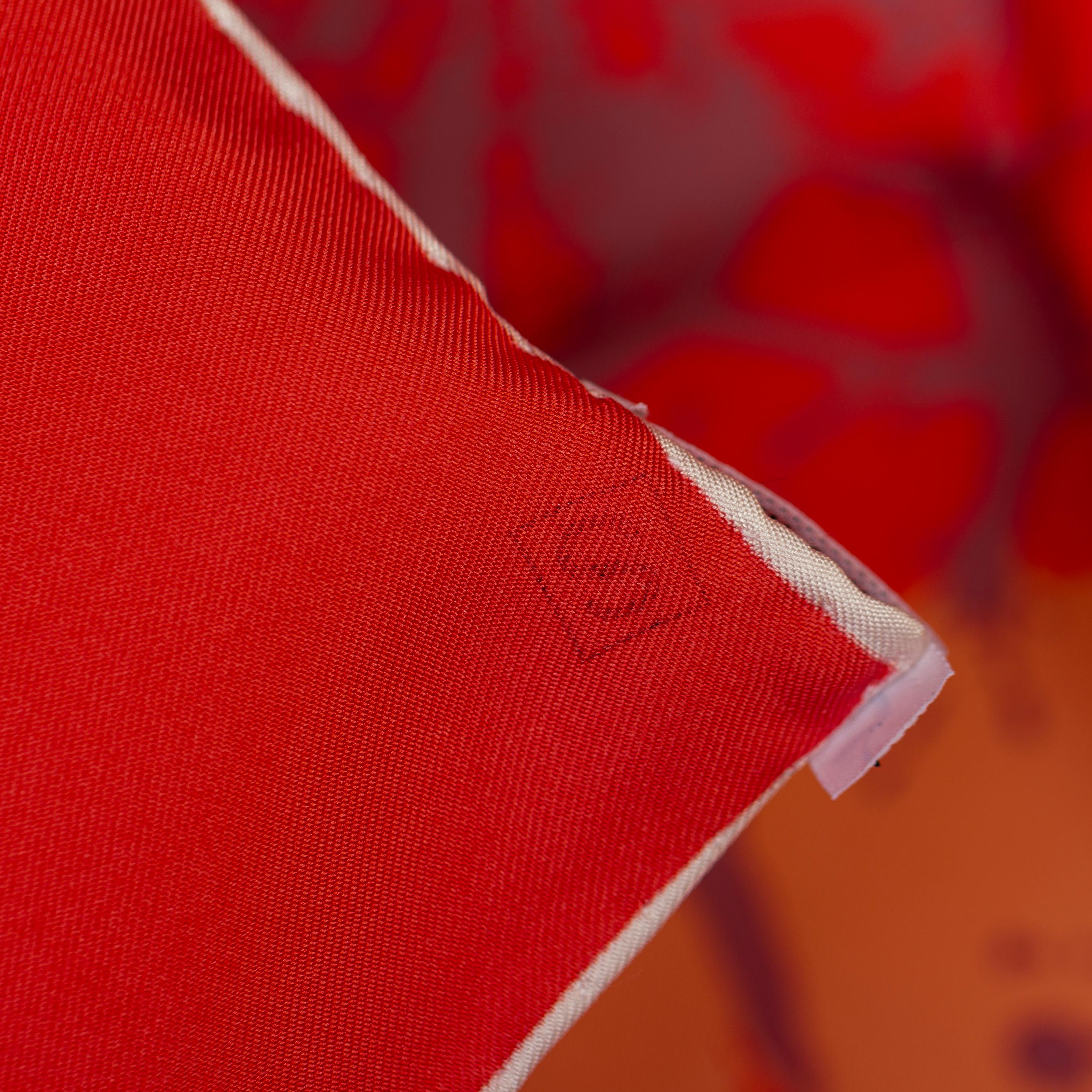 Rouge Auth. Hermes Foulard Cheval Surprise - White Red - NWCTS NEW Rare ! en vente