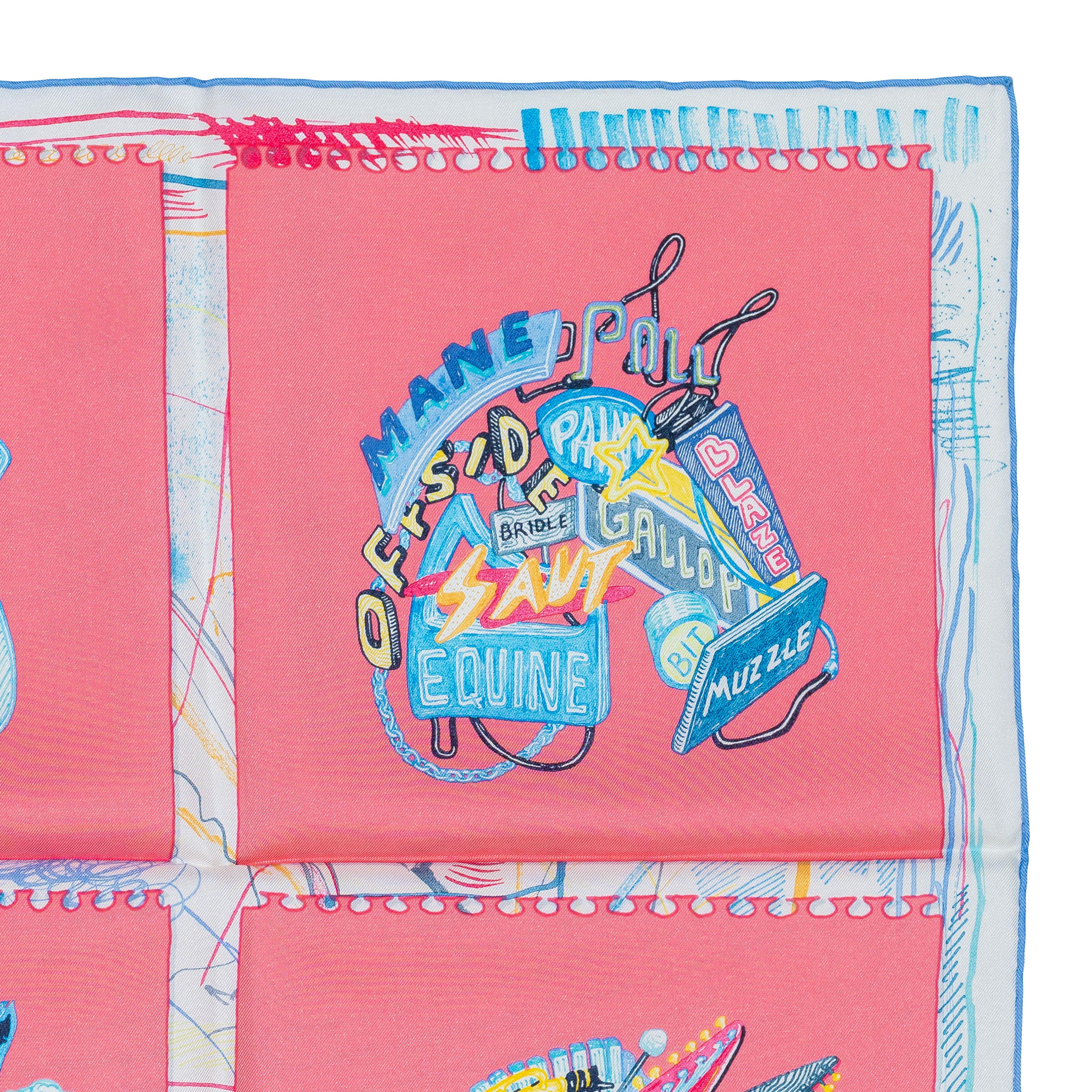 Women's Auth. Hermès Scarf Chevaloscope - Rose Bleu New Store Tag