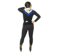 Auth. Hermes Scarf Christopher Colombus - Jacquard - Bleu Vif  - Exc. Condition