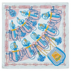 Auth. Hermès Scarf Cliquetis - Blanc Rose poudre - New Store Tag