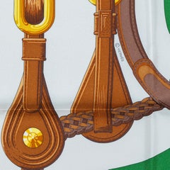 Auth. Hermès Scarf Coaching - Rouge Vert Blanc New Store Tag