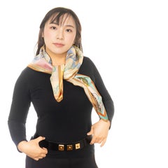 Auth Hermes Scarf Della Cavalleria Double Face Beige Doré  Vert - New Store Tag