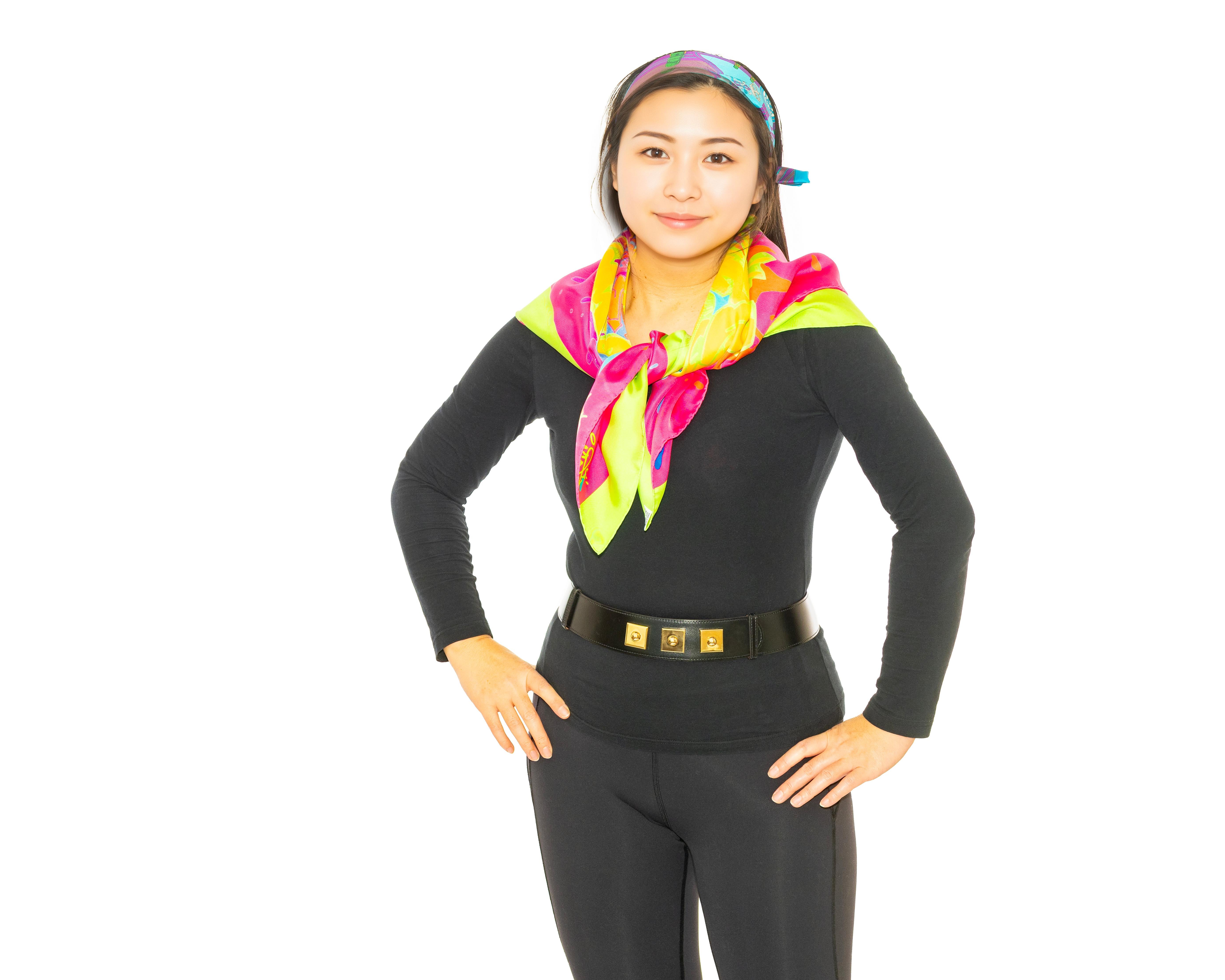 De las mujeres Aut. Bufanda Hermes Hermes Graff - Vert Fluo Fuschia Exc. Estado - Etiqueta de cuidado en venta