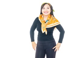 Auth. Hermès Scarf Hermès Story Abricot Beige Vert New Store Tag