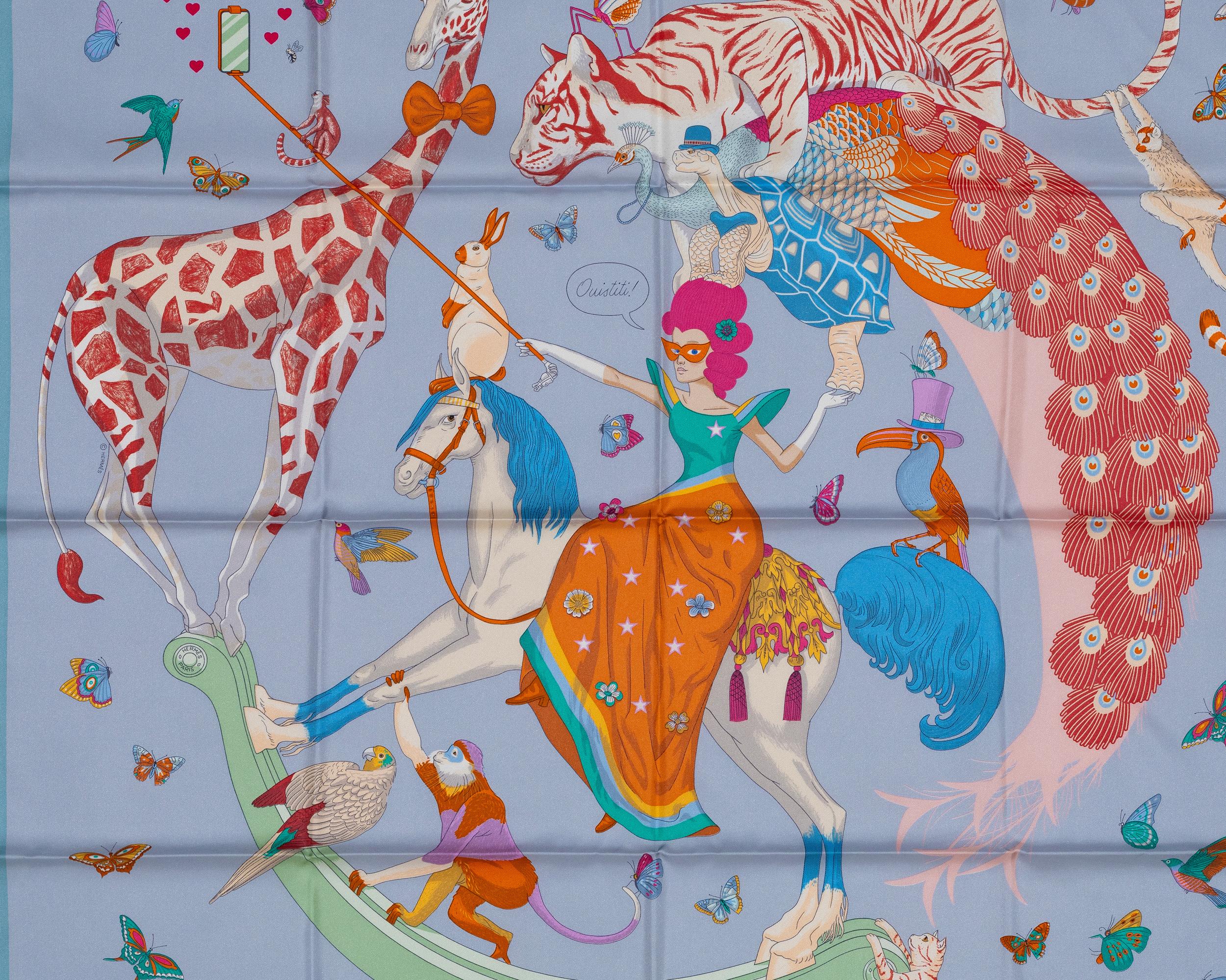 Hermès Story Green Blue Glacier Rose - NWSTS - 2503042035

Brand: Hermès
Type: Carré
Artist: Jonathan Burton
Size : 90x90 cm / 35in x 35in
Colour: Green Blue Glacier Rose
Type: 100% Silk Twill
Country Of Origin: Made In France
Date: 2024
Condition:
