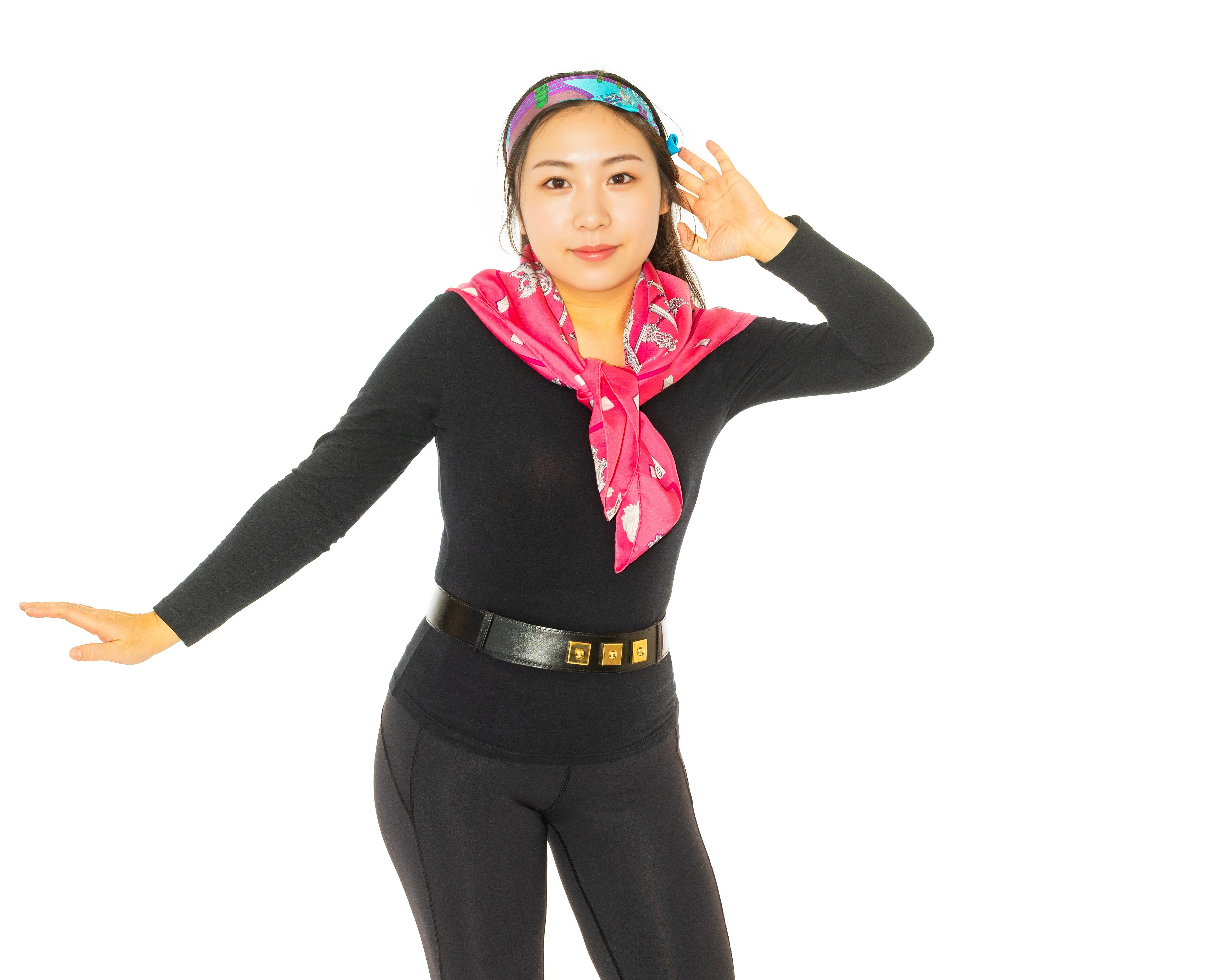 Rosa Auth. Hermes Sciarpa Les Clefs - Rose Vif Fuschia - Exc. Condit Care in vendita