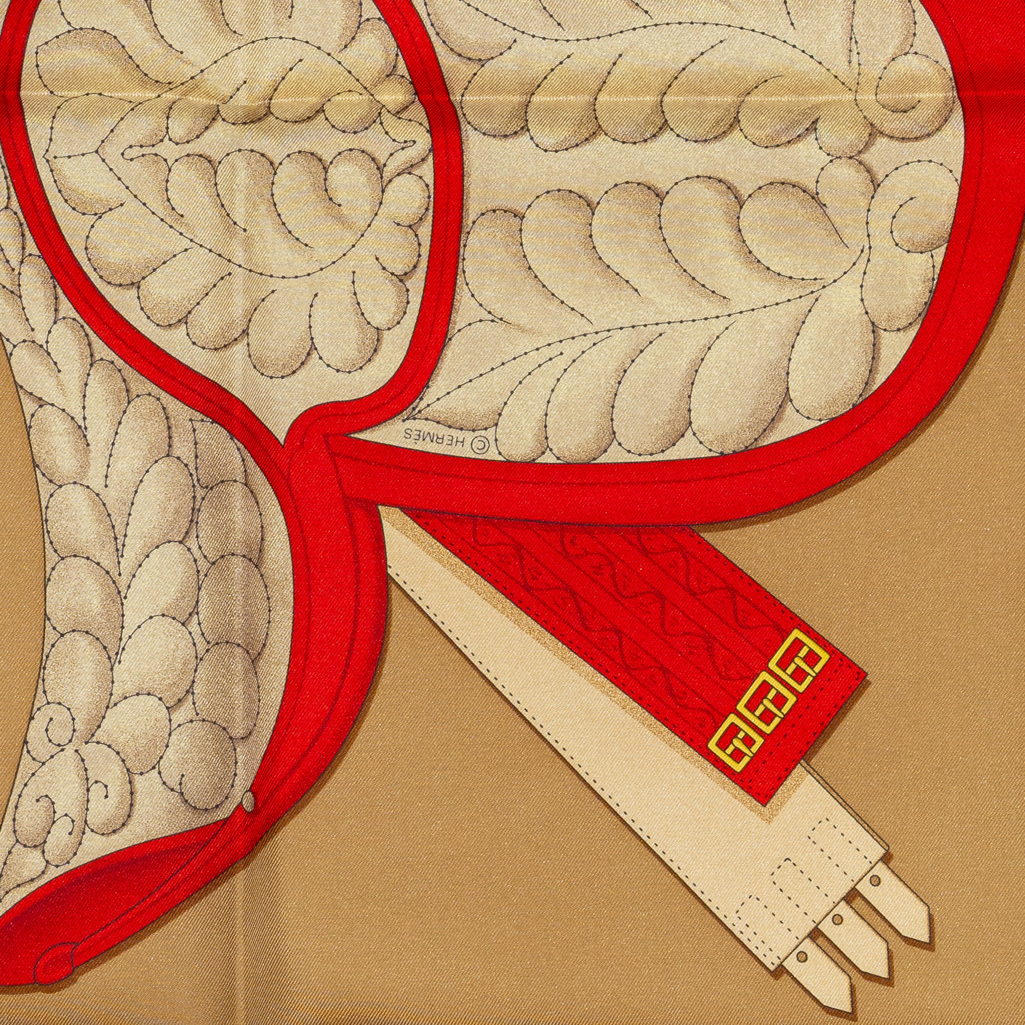 Aut. Hermès Bufanda Lettres Équestres - Tabac Vert Rouge Nueva Etiqueta de la Tienda en Nuevo estado para la venta en Ottawa, CA