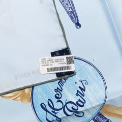 Auth. Hermès Scarf - Nous Sommes Inseparables - Bleu Ciel Marine - New Store Tag