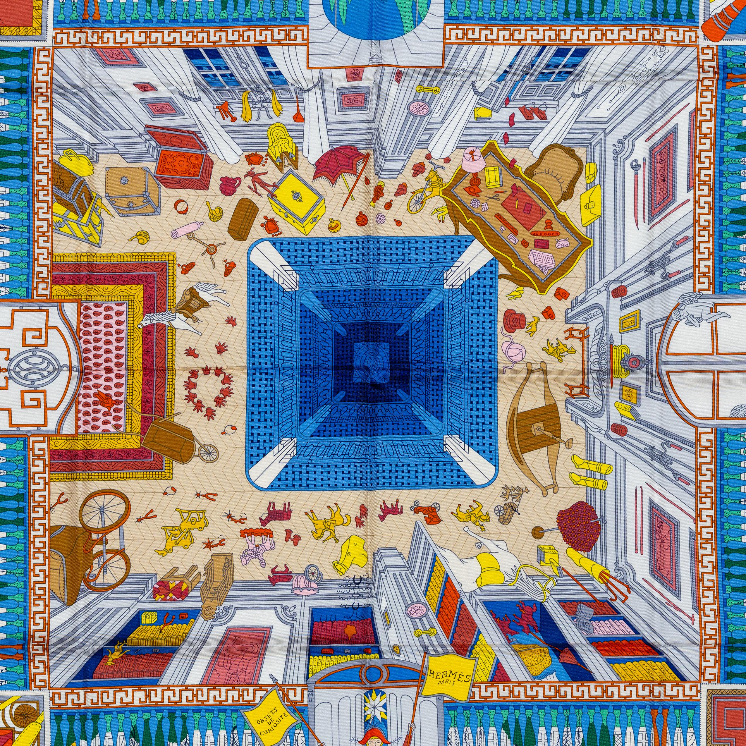Objets De Curiosité - Blue Lavande Gris - NWSTS - 2503042116

Brand: Hermès
Type: Carré
Artist: Rosa Maria Unda Souki
Size : 90x90 cm / 35in x 35in
Colour: Blue Lavande Gris
Type: 100% Silk Twill
Country Of Origin: Made In France
Date: