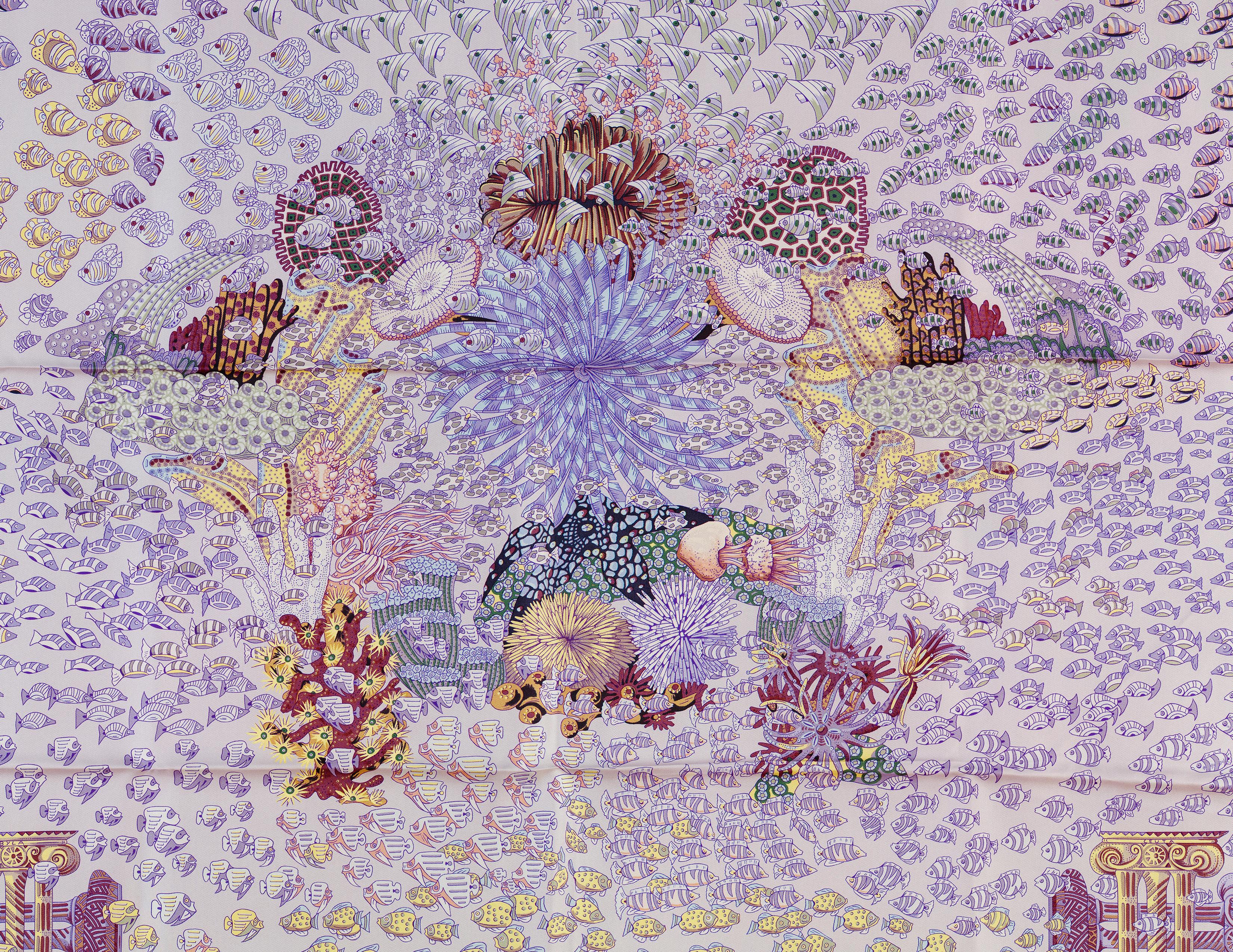 Rencontre Oceane - Lilac - MCWCT - 1411032338

Artist : Annie Faivre
Size : 90cm x 90cm / 55 inches x 55 inches
Colour : White Lilac
Type : 100% Silk Twill / Jaquard
Date : 2001
Condition : Mint With Care Tag
Never Worn Without Box
Story : Rare /