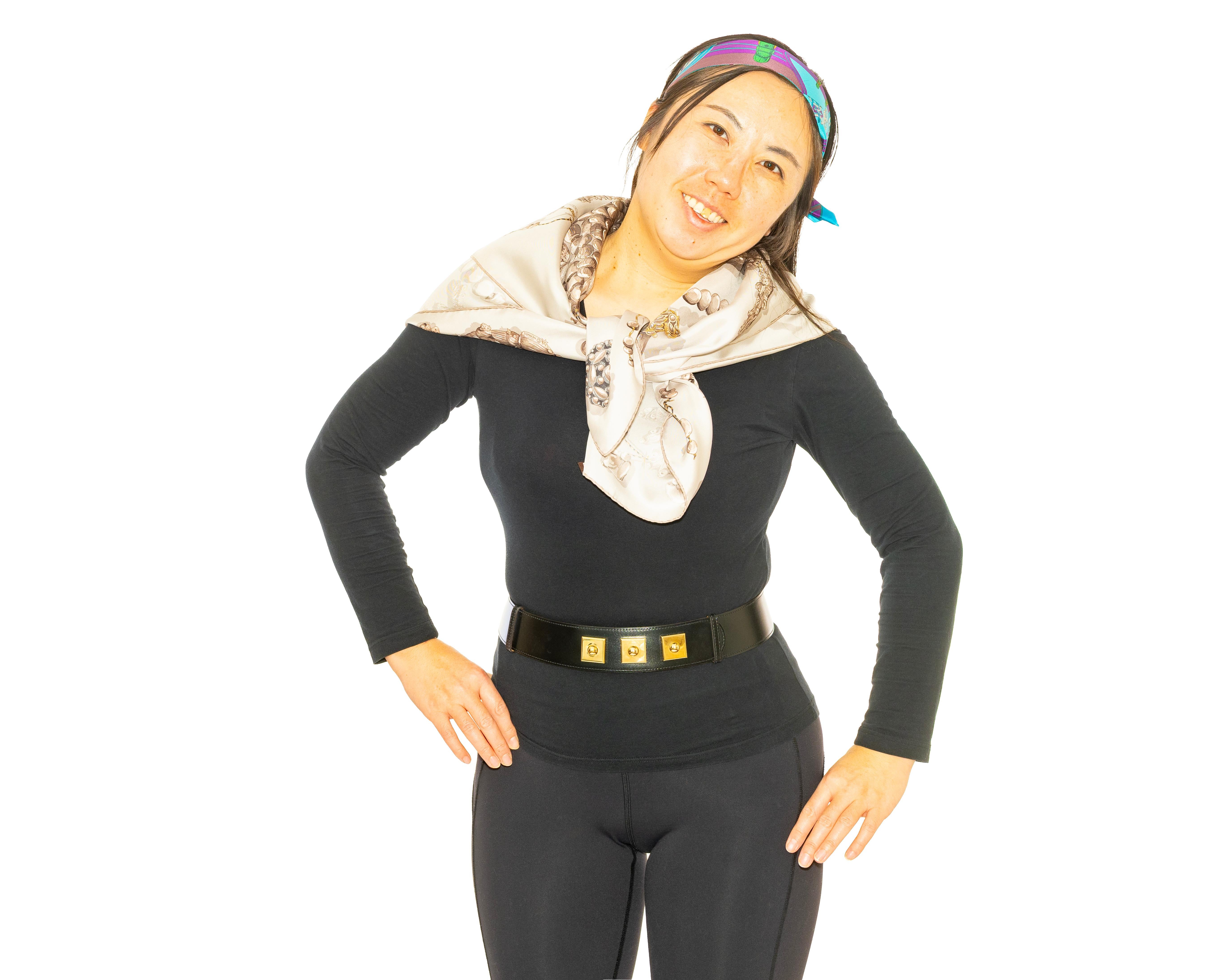 Aut. Hermes Bufanda Rêve de Corail - Blanc Sable Gris en venta 8