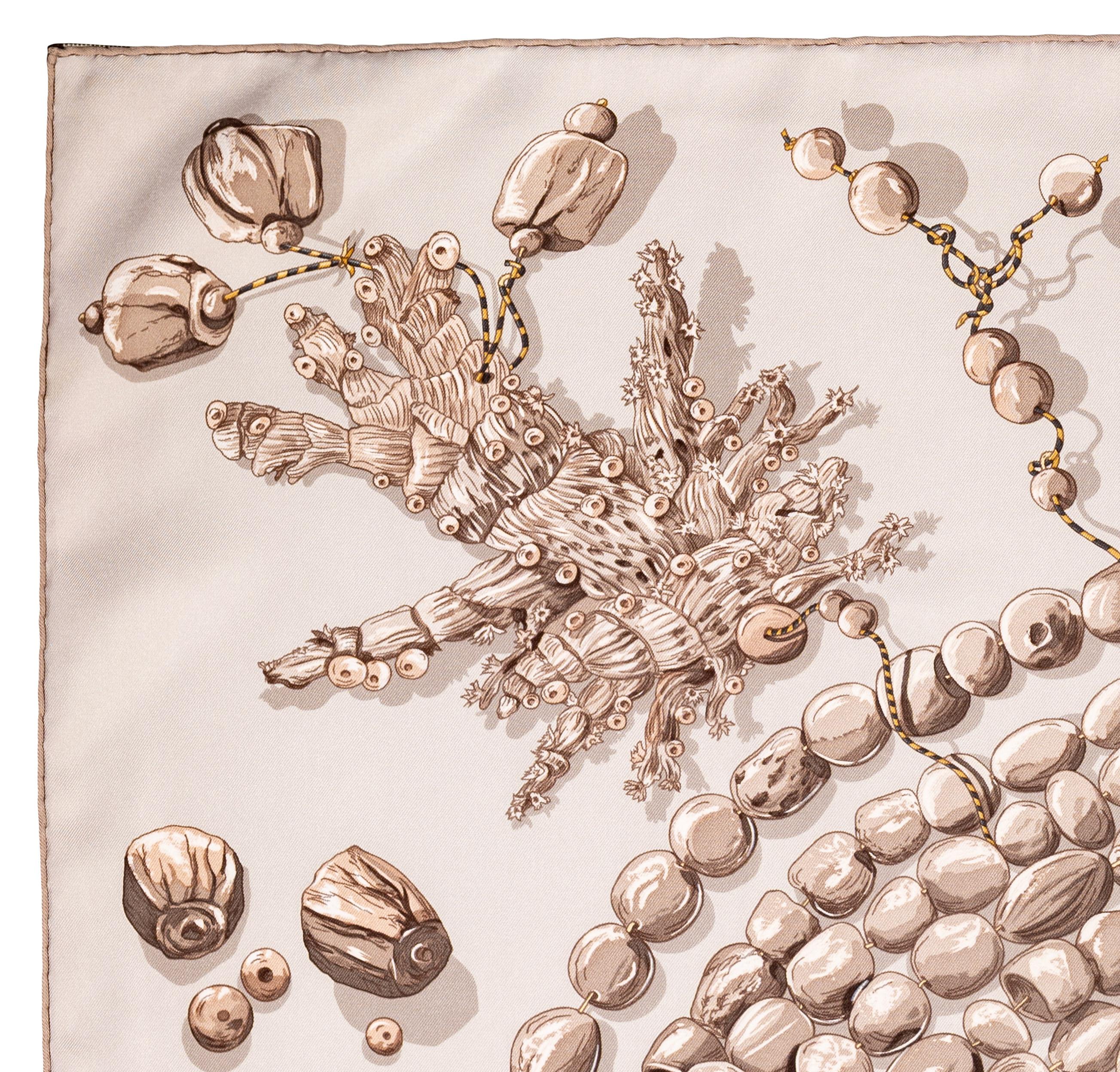 Rêve de Corail - Blanco Sable Gris - MWCTS - 2511111938

Marca: Hermès
Tipo/Modelo: Bufanda 90 Sarga de seda
Diseño del nombre: Rêve de Corail, Sueño de Coral
Artista: Annie Faivre
Tamaño: 90 cm x 90 cm / 35 in x 35 in
Color: Blanc (Blanco), Sable