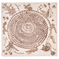 Used Auth. Hermes Scarf Rêve de Corail - Blanc Sable Gris