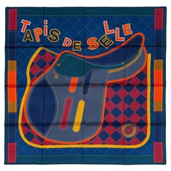 Auth. Hermès Scarf Tapis de Selle Double Face - Vert Anthracite New Store Tag
