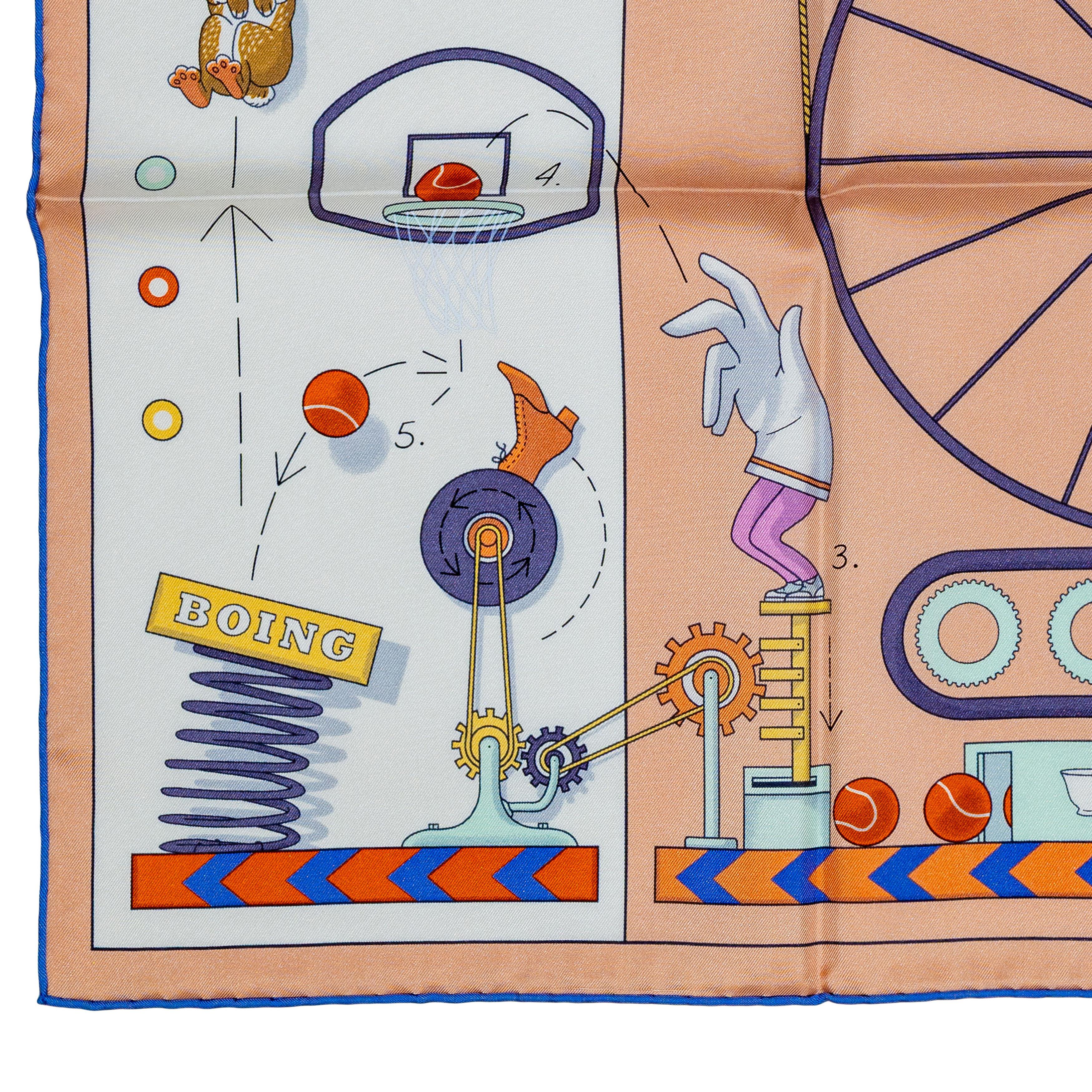 Auth. Sciarpa Hermès per due - Rose Poudré Blanc - Nuova etichetta del negozio in vendita 5