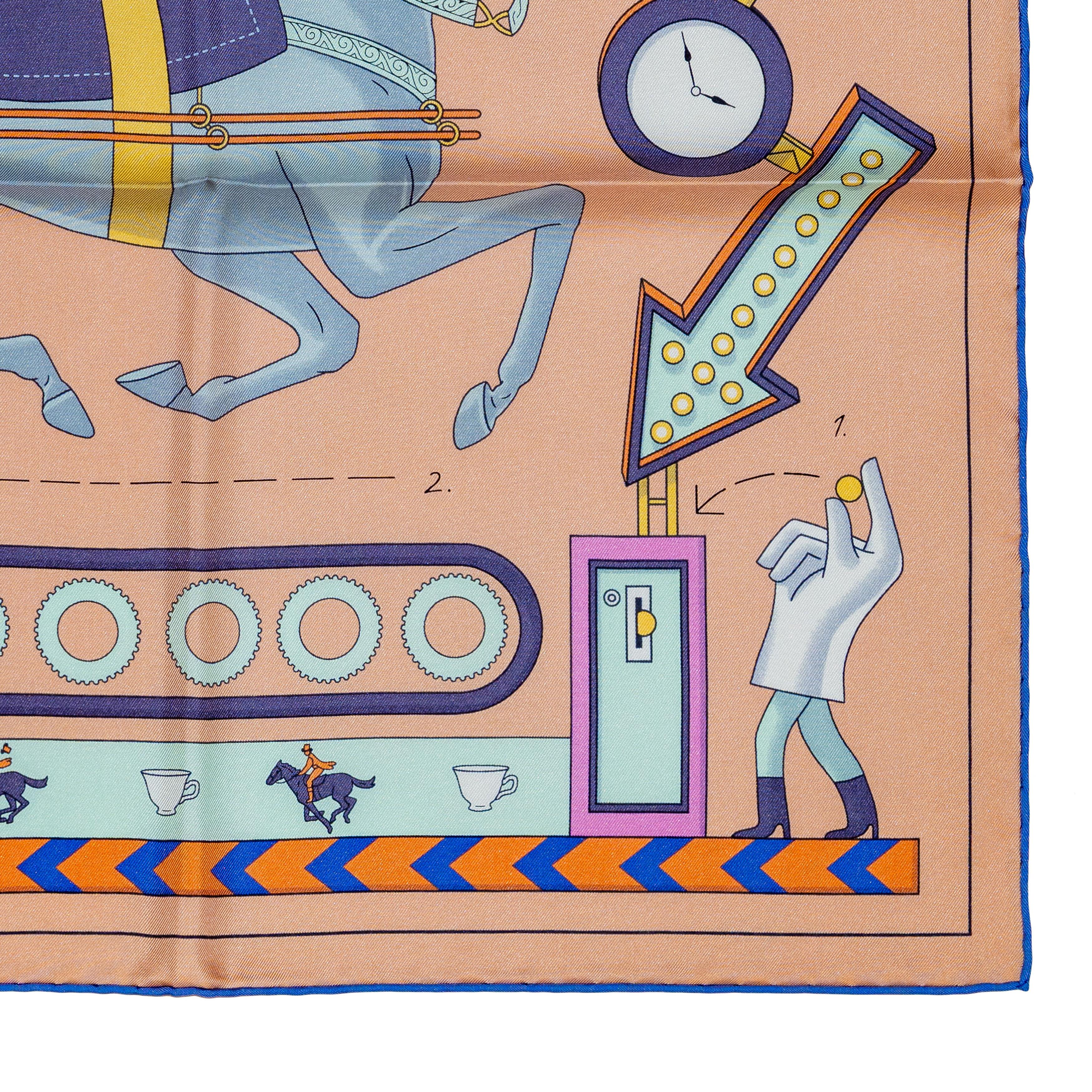 Auth. Sciarpa Hermès per due - Rose Poudré Blanc - Nuova etichetta del negozio in vendita 7