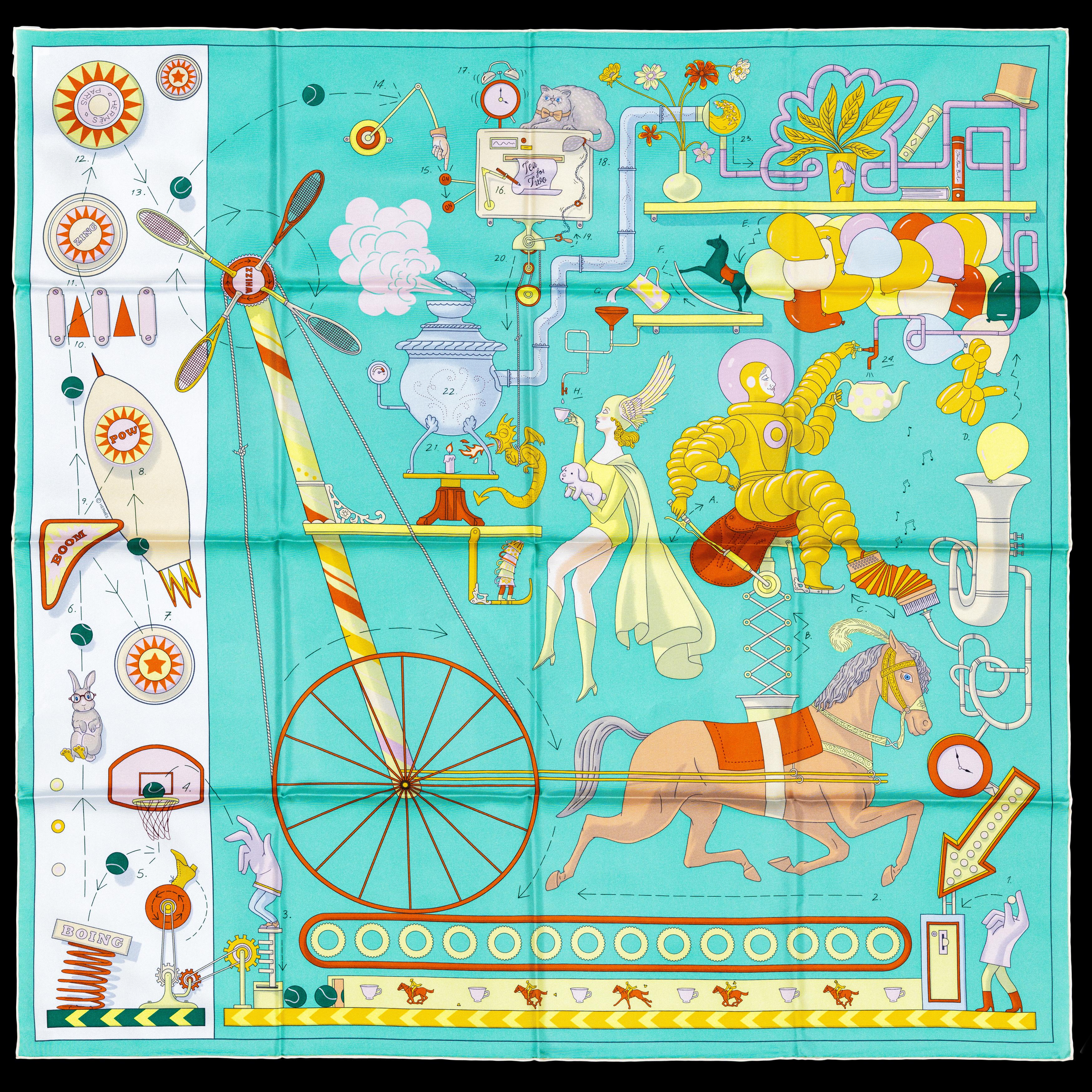 Té Para Dos - Vert Jade Blanc Jaune - NWSTS - 2504291913

Marca: Hermès
Tipo/Modelo: Bufanda 90 Sarga de seda
Artista: Jonathan Burton
Tamaño: 90 cm x 90 cm / 35 in x 35 in
Color: Vert Jade (Verde jade), Blanc (Blanco), Jaune (Amarillo)
Tejido:
