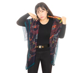 Auth. Hermes Shawl Cavalcadour Morning CS140 Caban Bordeaux Vert - New Care Tag