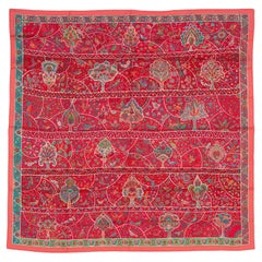 Auth. Hermes Shawl CS140 Au Pays Des Oiseaux Fleurs - CS140 - Rose - NEW