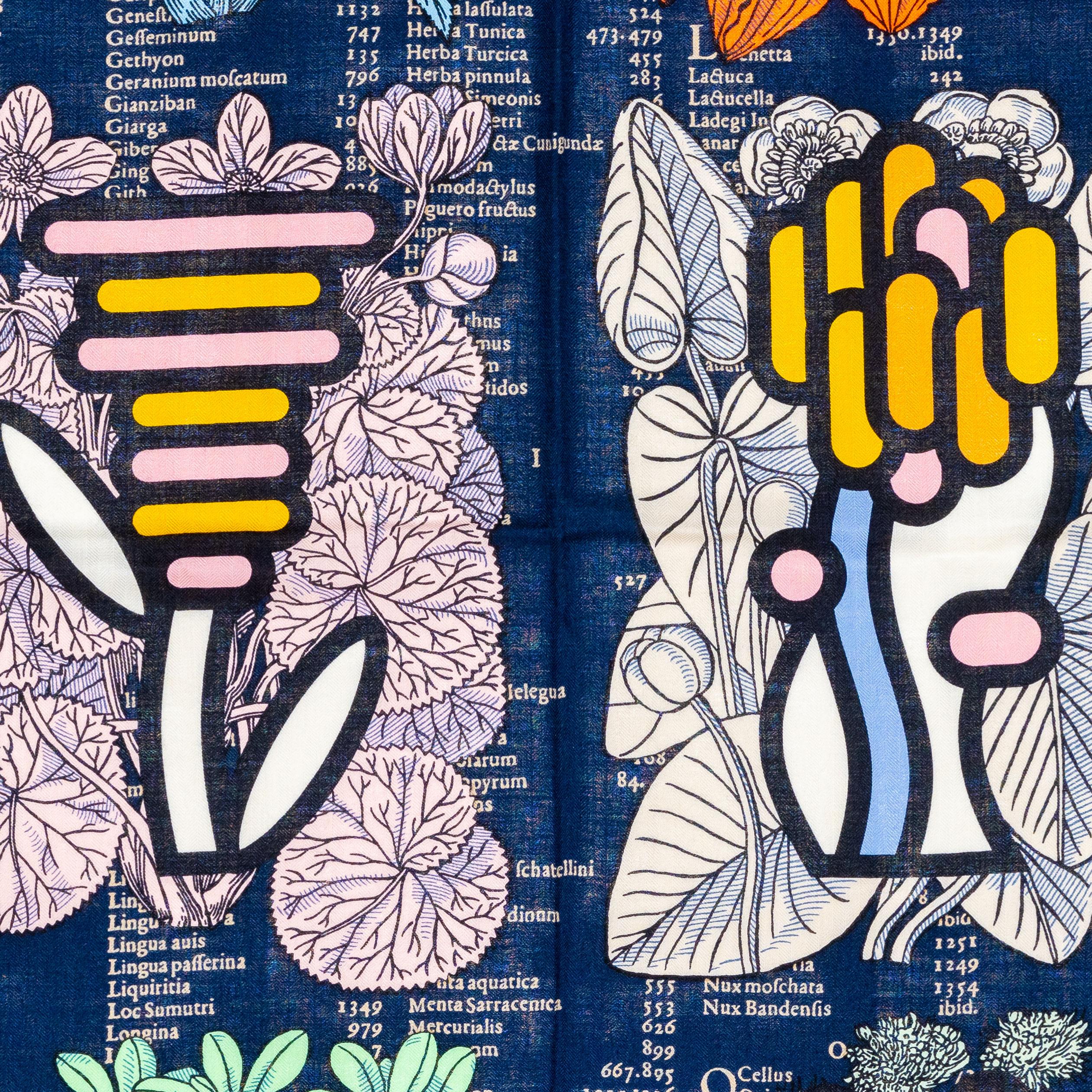 Aut. Chal Hermes CS140 Botanica Grafica Azul Oscuro Naranja - NEw WOCTS en venta 5