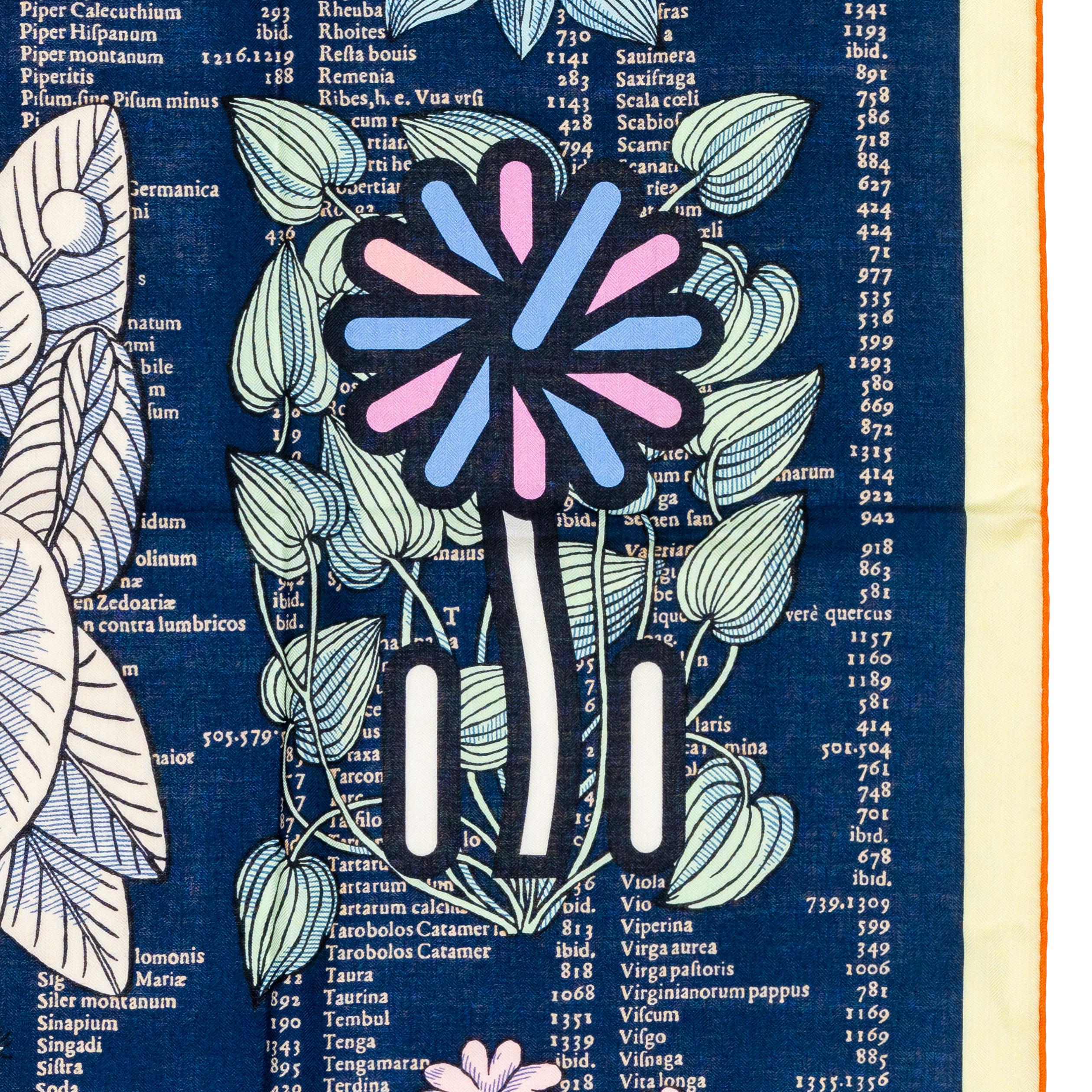 Aut. Chal Hermes CS140 Botanica Grafica Azul Oscuro Naranja - NEw WOCTS en venta 6
