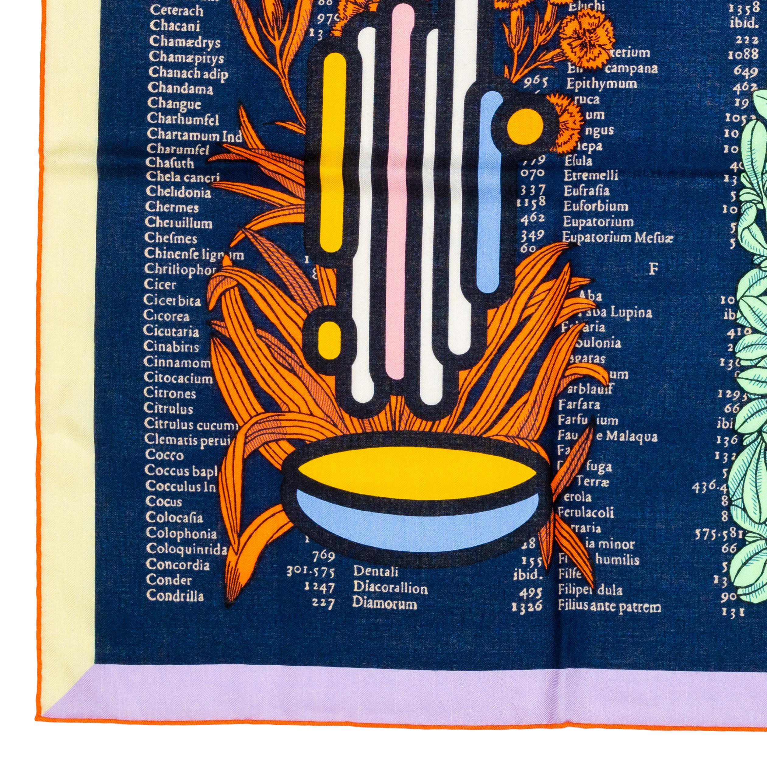 Aut. Chal Hermes CS140 Botanica Grafica Azul Oscuro Naranja - NEw WOCTS en venta 7