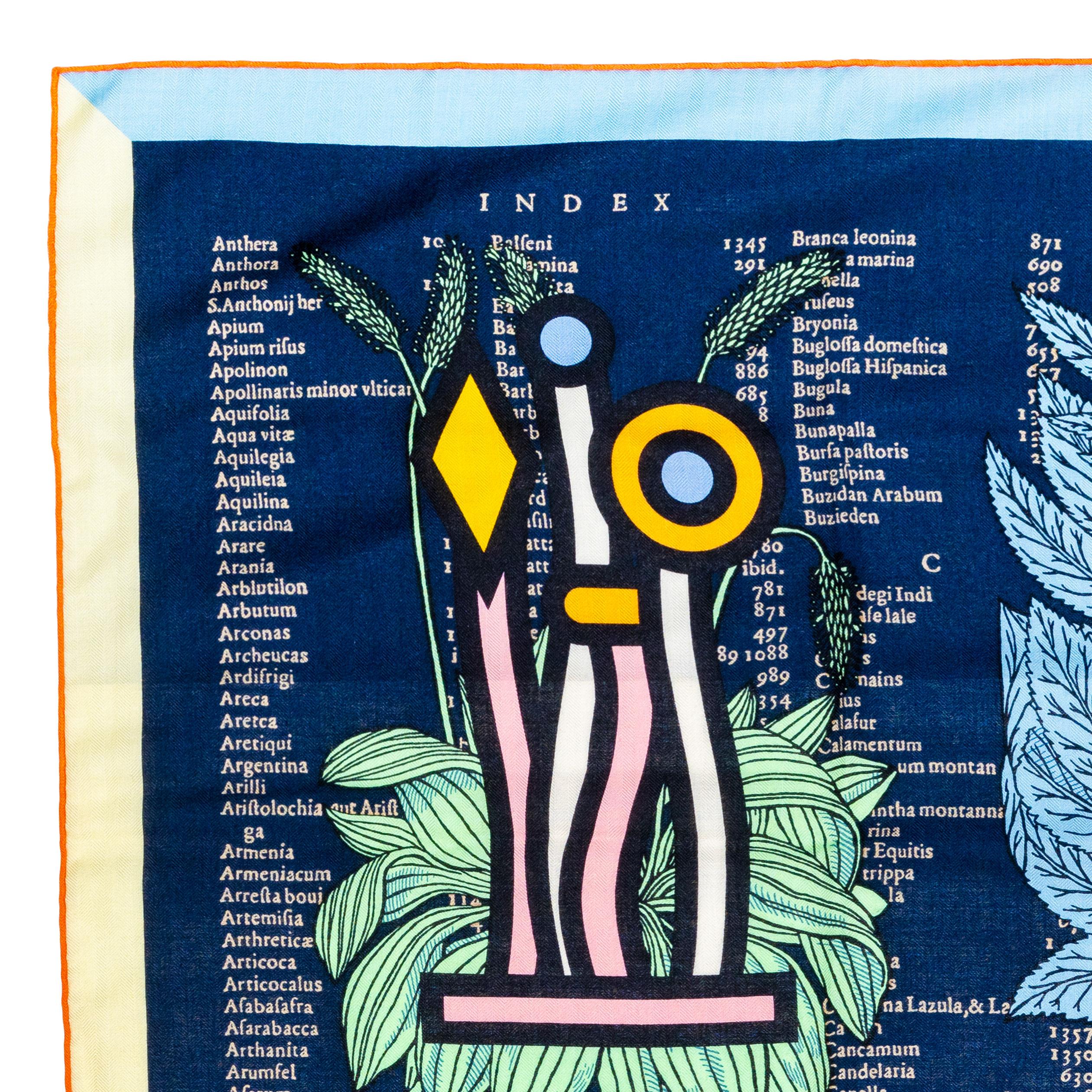 Aut. Chal Hermes CS140 Botanica Grafica Azul Oscuro Naranja - NEw WOCTS en venta 1