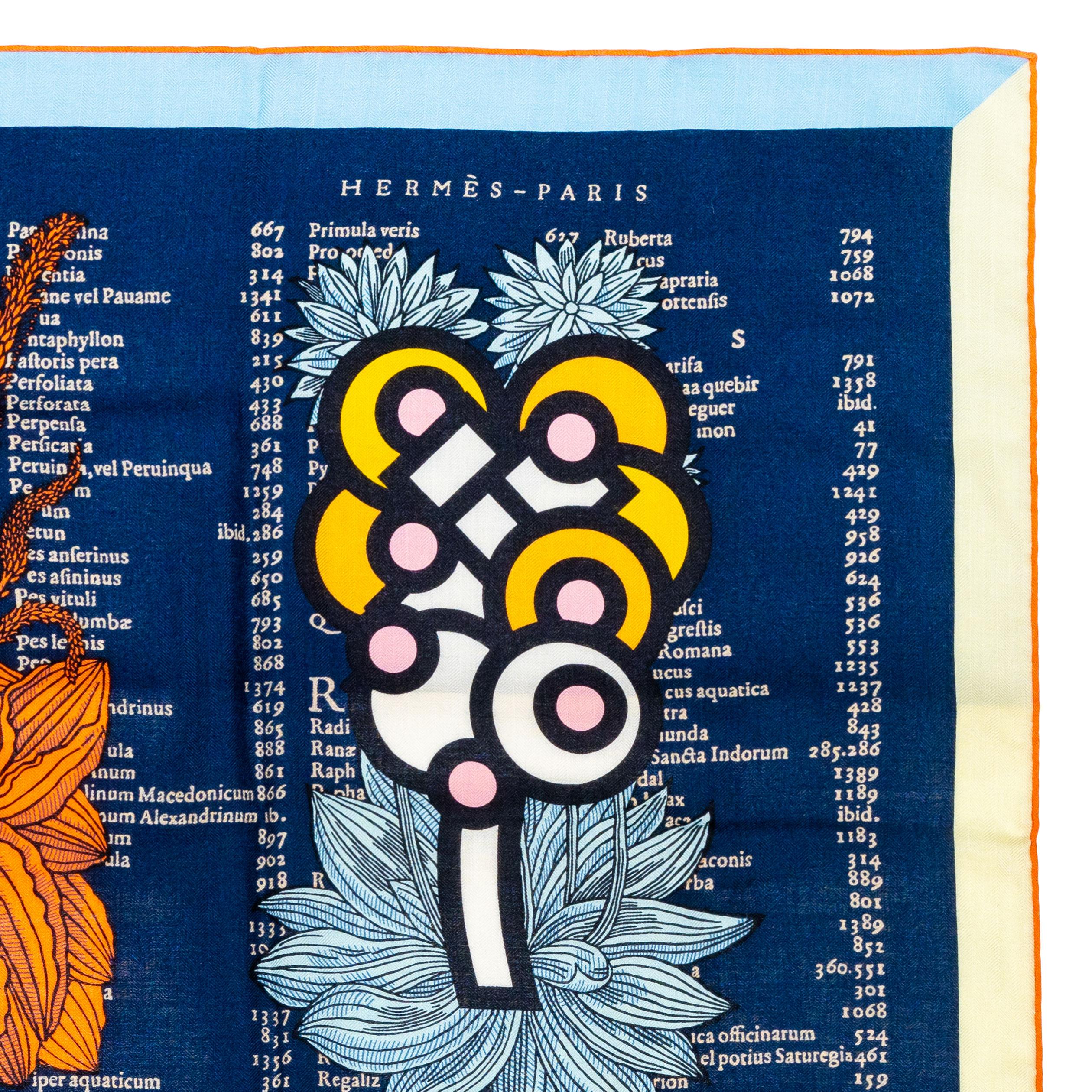 Aut. Chal Hermes CS140 Botanica Grafica Azul Oscuro Naranja - NEw WOCTS en venta 3