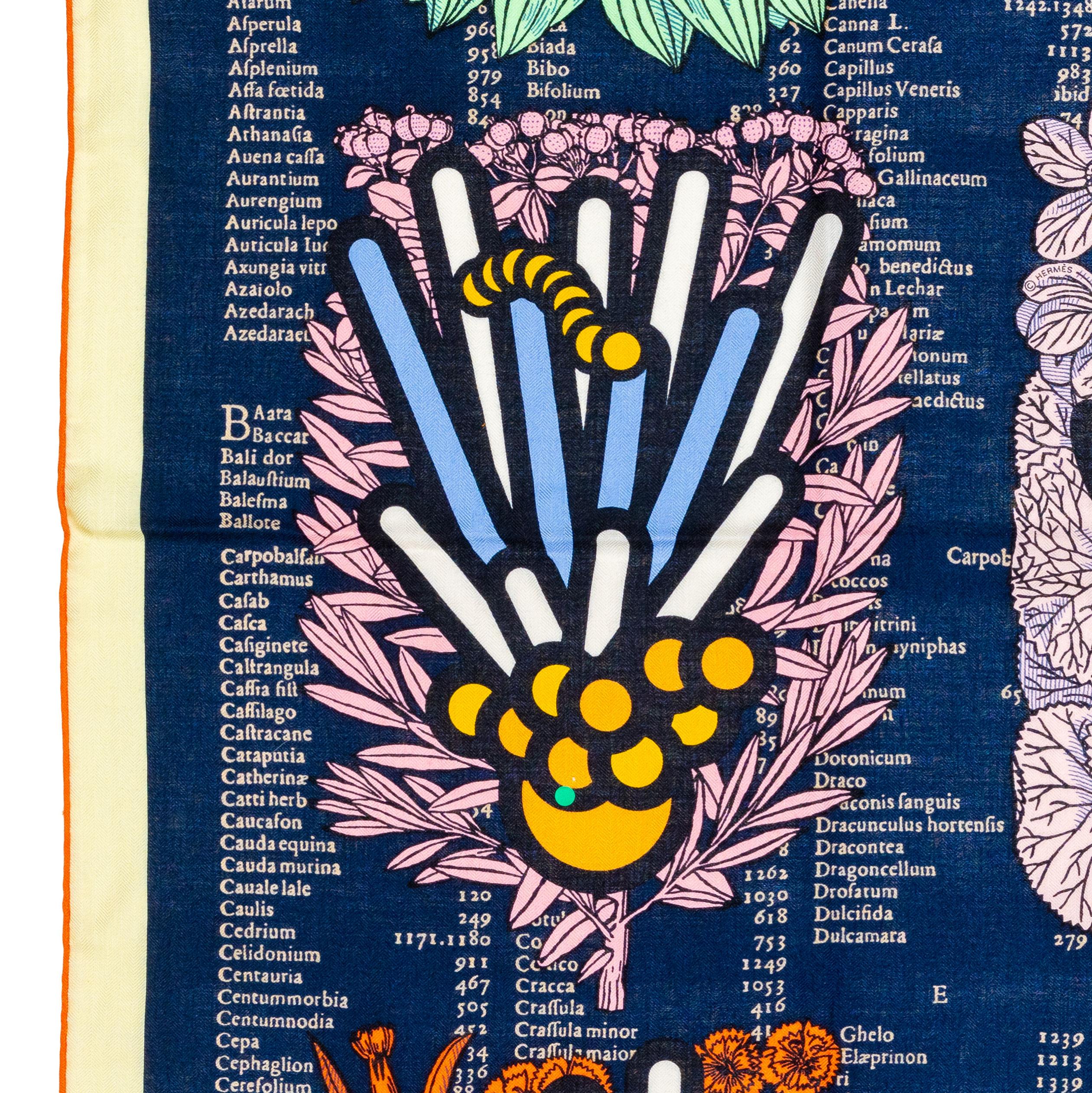 Aut. Chal Hermes CS140 Botanica Grafica Azul Oscuro Naranja - NEw WOCTS en venta 4